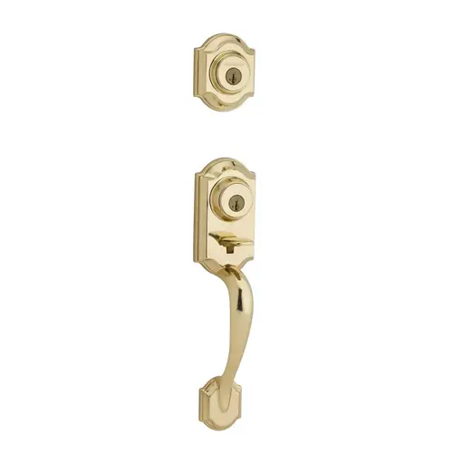 Montara Exterior Double Cylinder Handleset Trim Bright Polished Brass