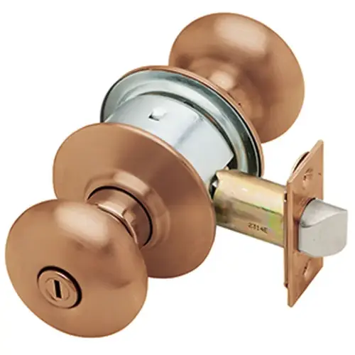 A40S Plymouth Privacy Lock, Satin Bronze