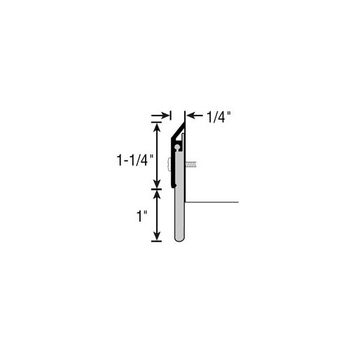 Door Bottom Sweep Satin Aluminum Clear