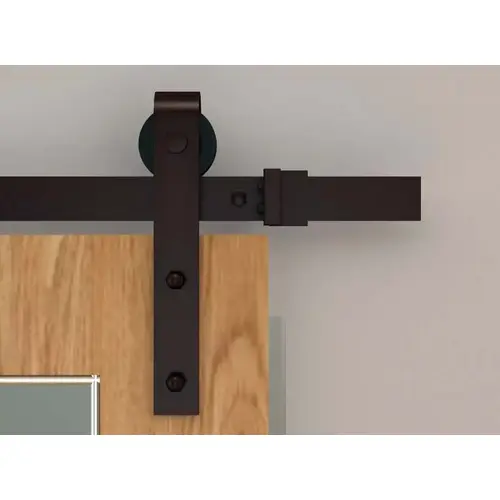 Orca Hardware FTST-OB-6 6' Flat Track Kit With Standard Drop Hangers Oil Rubbed Bronze