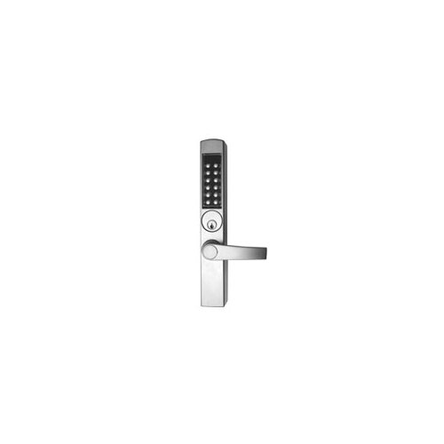 E-Plex 3000 Series Electronic Pushbutton Mortise Lever Lock, Satin Chrome
