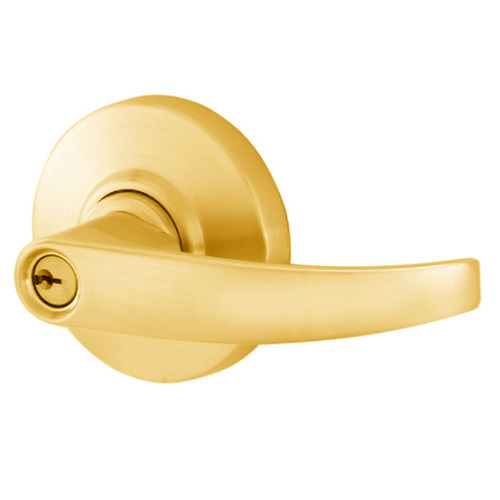 AL50PD Neptune Entrance/Office Lock, Bright Polished Brass