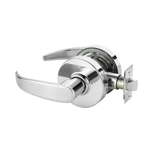 Passage Cylindrical Lock Grade 2 with P Lever and L Rose with T Strike Bright Chrome Finish