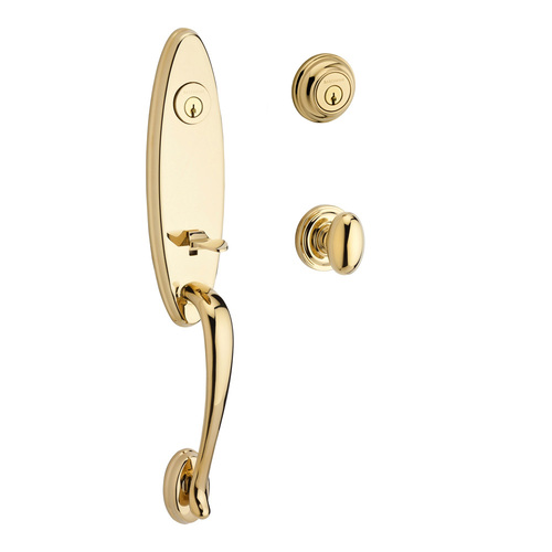 Chesapeake Handleset with Ellipse Knob Bright Polished Brass