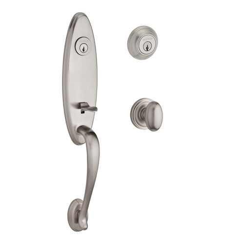 Chesapeake Handleset with Ellipse Knob Satin Nickel