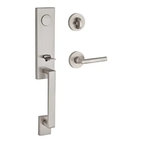 Seattle Handleset with Tube Lever Satin Nickel