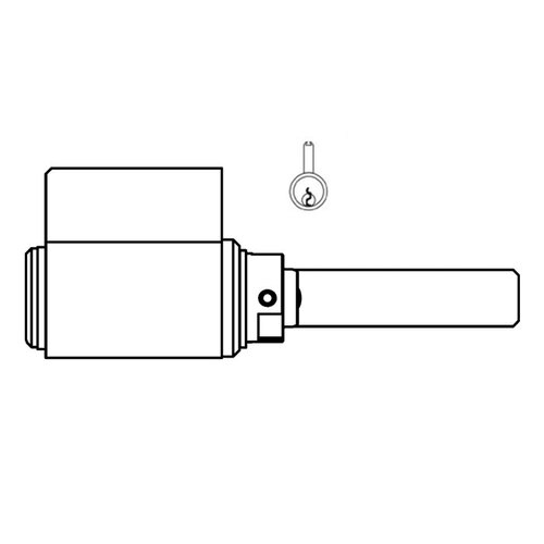 6 Pin Single Section SD Keyway Cylinder for Key in Levers (AU5400LN) US4 (606) Satin Brass Finish