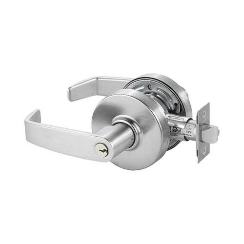 7 Line G04 Storeroom/Closet Lever Lockset w/LFIC Core Satin Chrome