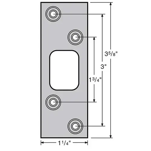 Deadbolt Strike Satin Chrome