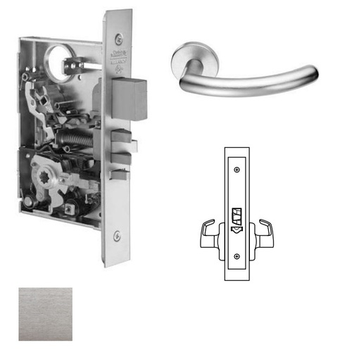 ML2010 Mortise Passage Lockset Lever Trim Only Satin Chrome