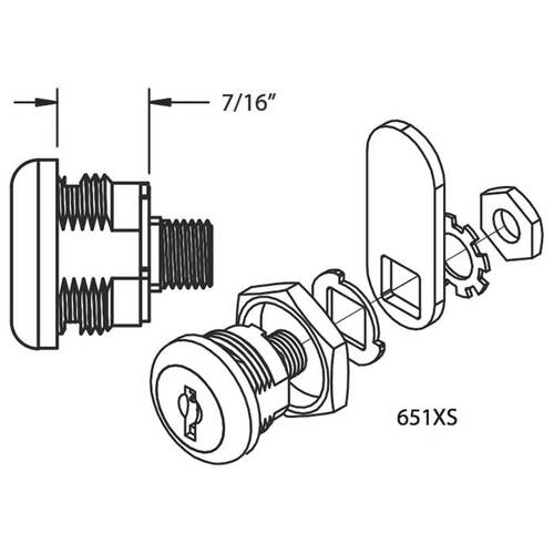 CCL Security Products 65104 Cam Lock