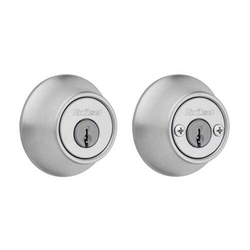 665 Contemporary Double Cylinder Deadbolt Satin Chrome