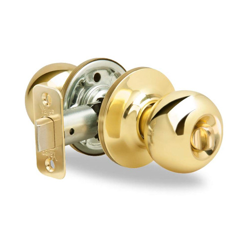 Cirrus Privacy Knob, Bright Polished Brass