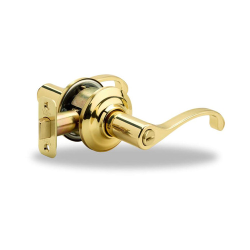 McClure Privacy Lever, Bright Polished Brass