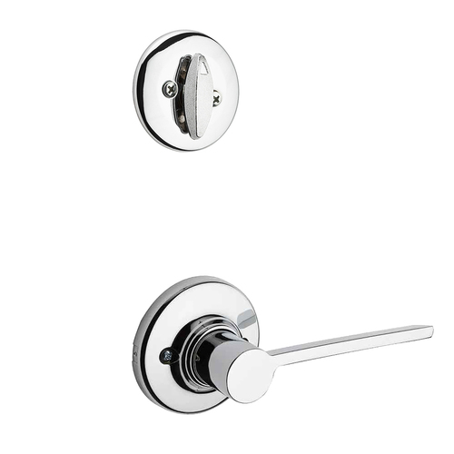 Ladera Lever Interior Single Cylinder Handleset Trim Bright Polished Chrome