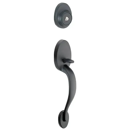 Yale Residential 622M-SP-BSP-LIP-01471-02000 McKinley Exterior Single Cylinder Handleset Trim, Black Suede Powder