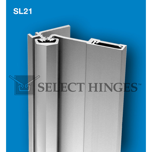 Select Hinges SL21 CL HD 83 CONTINUOUS HINGE, FULL SURFACE HEAVY DUTY, 83 INCHES SWING CLEAR CLEAR ALUMINUM