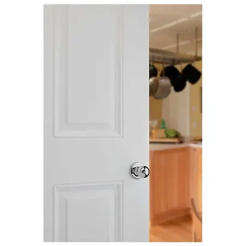 Security Series Polo Passage Door Knobset Bright Chrome