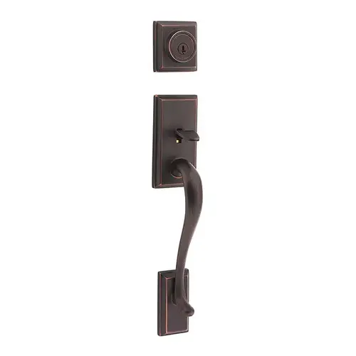 Hawthorne Exterior Single Cylinder Handleset Trim Venetian Bronze