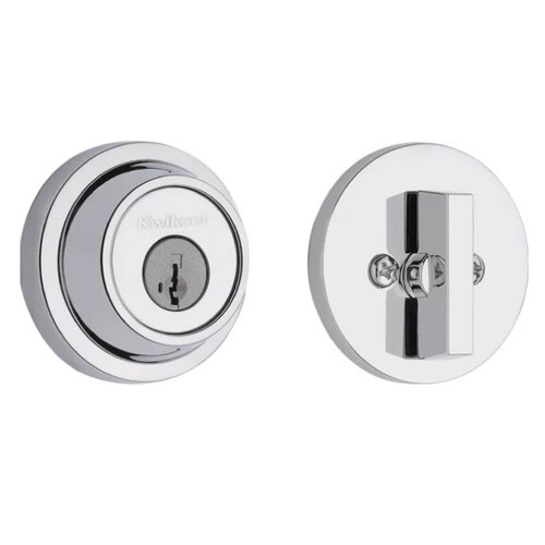 660 RDT Contemporary Single Cylinder Deadbolt Polished Chrome