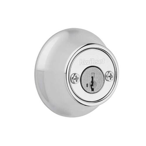 665 Contemporary Double Cylinder Deadbolt Bright Polished Chrome