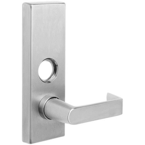 YR03R Wide Stile Exit Device Lever Trim, Satin Stainless Steel