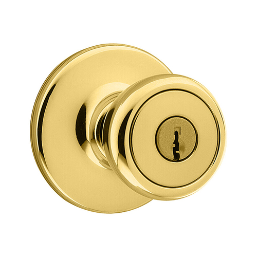 Tylo Keyed Entry Knob Bright Polished Brass