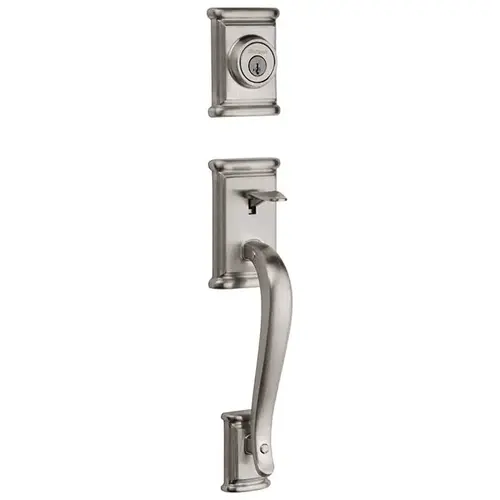 Kwikset 800ADH-15-SMT-RCAL-85303-LIP Ashfield Exterior Single Cylinder Handleset Trim Satin Nickel