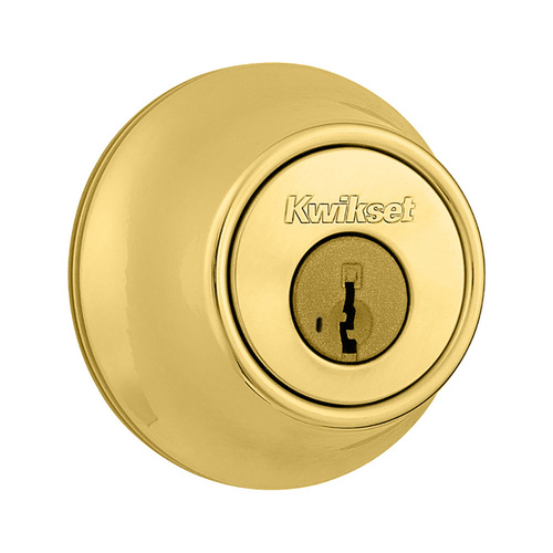 660 Single Cylinder Deadbolt Bright Polished Brass