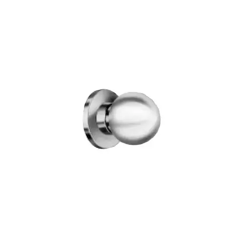 Mortise Knobs on Swivel Spindle, Satin Chrome