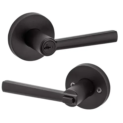 Montreal Keyed Entry Lever Iron Black