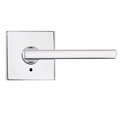 Kwikset 155HFLSQT-26 Halifax Square Privacy Door Lock with 6AL Latch and RCS Strike Bright Chrome Finish