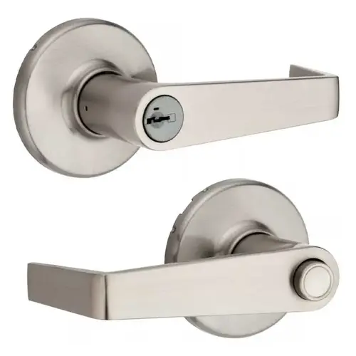 Kingston Keyed Entry Lever Satin Nickel