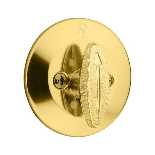 663 One-Sided Deadbolt Bright Polished Brass