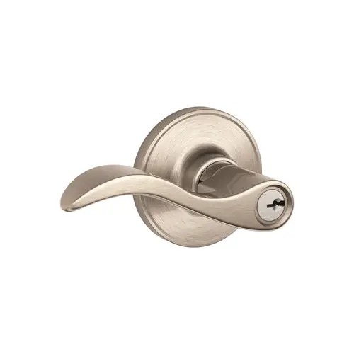 J54F Seville Keyed Entry Lever Lock, Satin Nickel