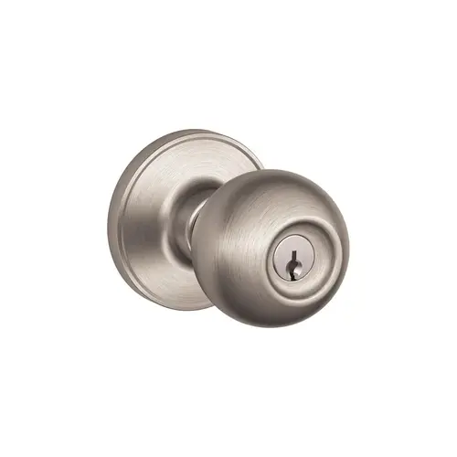 J54F Corona Keyed Entry Knob Lock, Satin Stainless Steel