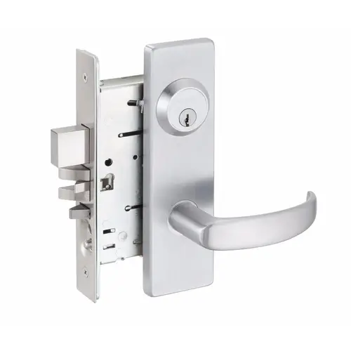 MA Series Entry/Office Mortise Lock, Satin Chrome