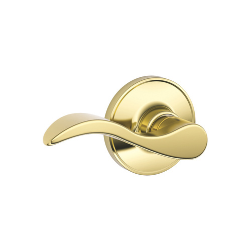 J10 Seville Passage Lever Lock in Vis Pack Bright Polished Brass