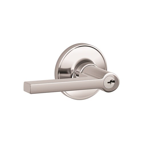 J54F Solstice Keyed Entry Lever Lock, Bright Polished Chrome