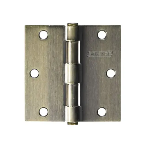 3.5" Square Hinge, Satin Brass Blackened