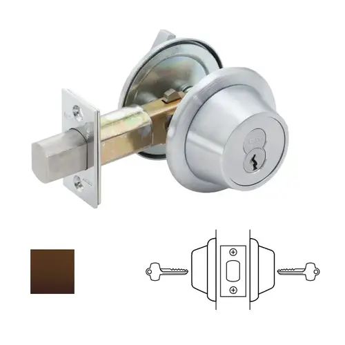 8T Series Tubular Deadbolt, Oil Rubbed Dark Bronze