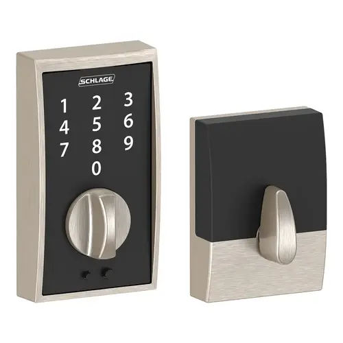 BE375 Century Schlage Touch Deadbolt, Satin Nickel