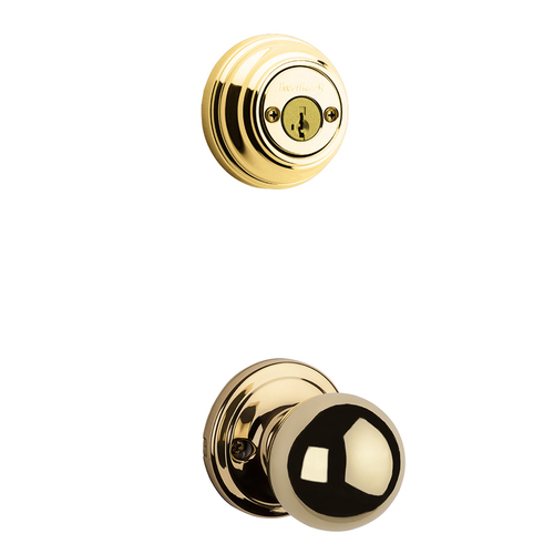 Circa Knob Interior Double Cylinder Handleset Trim Bright Polished Brass