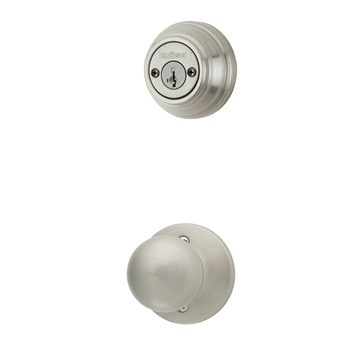 Polo Knob Interior Double Cylinder Handleset Trim Satin Nickel