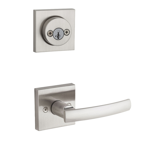 Sydney Lever Interior Double Cylinder Handleset Trim Satin Nickel