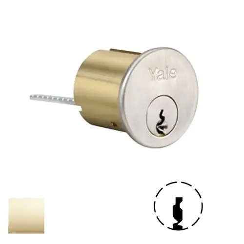 1109 Series Rim Cylinder, Bright Polished Brass