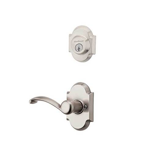 Austin Lever Interior Double Cylinder Handleset Trim Satin Nickel