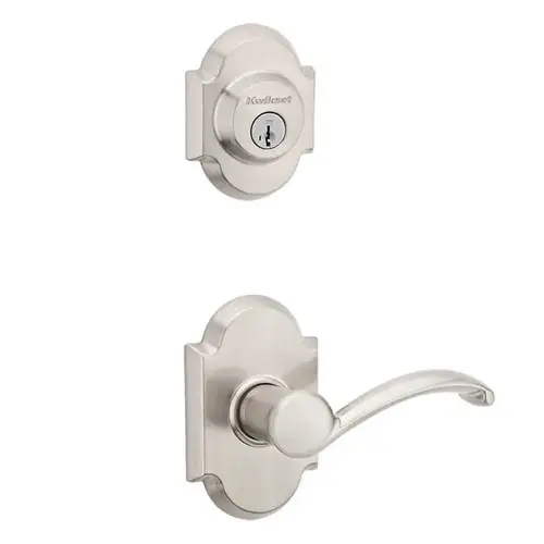 Kwikset 967AUL-RH-15-SMT Austin Lever Interior Double Cylinder Handleset Trim Satin Nickel