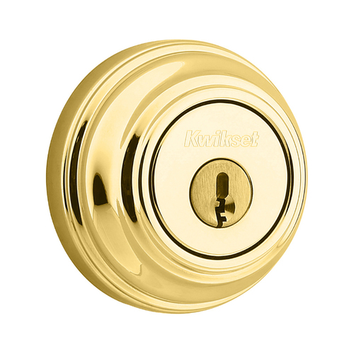 980 Single Cylinder Deadbolt Lifetime Polished Brass