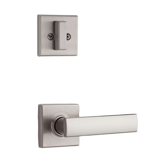 Vedani Lever Interior Single Cylinder Handleset Trim Satin Nickel